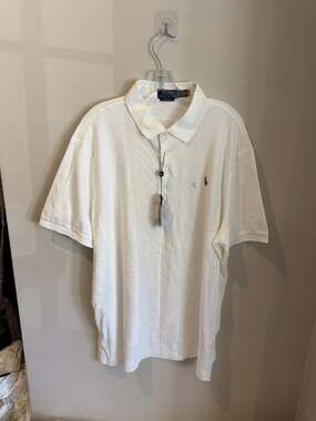 Polo Ralph Lauren Classic Fit Soft Cotton Polo Shirt XXL White NEW DEFECTS